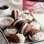 Brownie Peppermint Ice Cream Sandwich Cookies